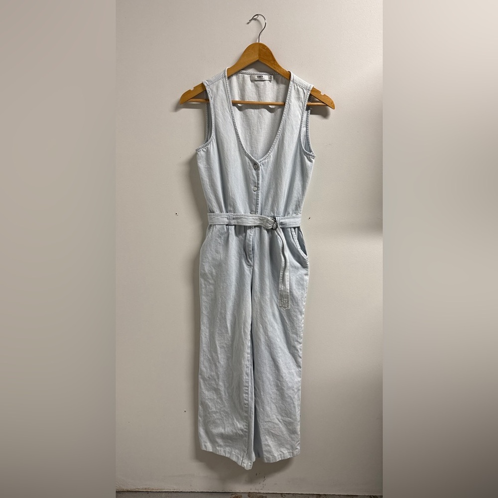 Obey railroad striped Sleeveless pantsuit